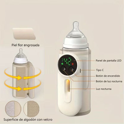 Calentador portable de biberones con luz nocturna